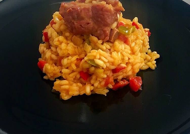 Arroz meloso con costillas de cerdo