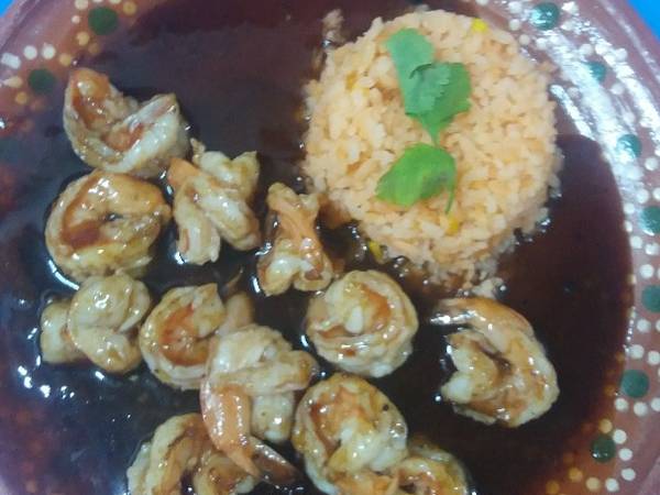 Camarones a la BBQ