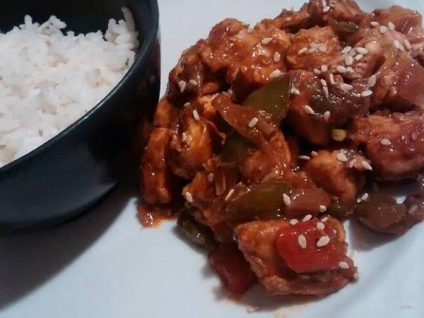 Pollo agridulce
