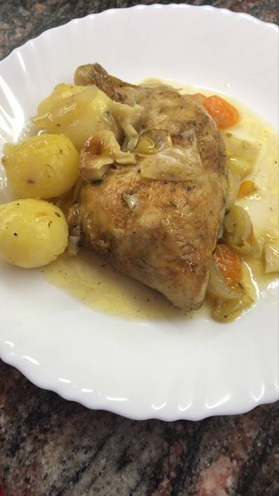 Muslos de pollo al horno