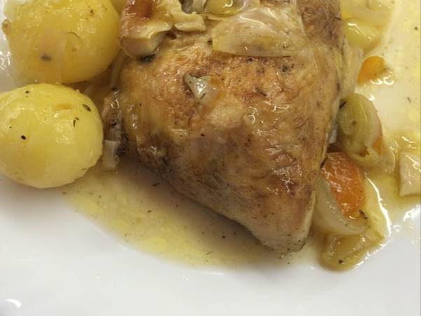 Muslos de pollo al horno