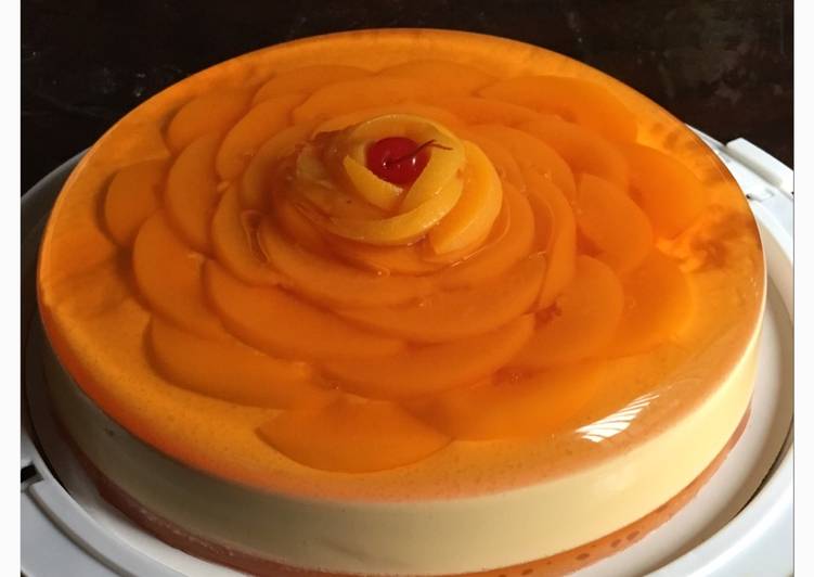 Gelatina de durazno con tres leches Receta de Gelatinas Marhy Cookpad