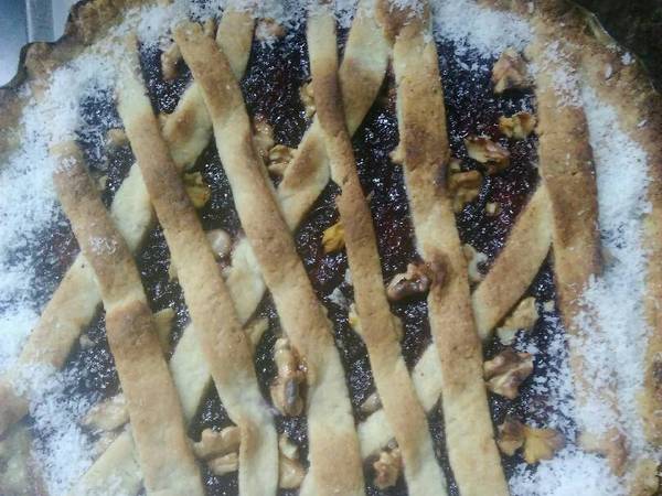 Pastafrola de membrillo y nueces. Masa fácil y sin manteca