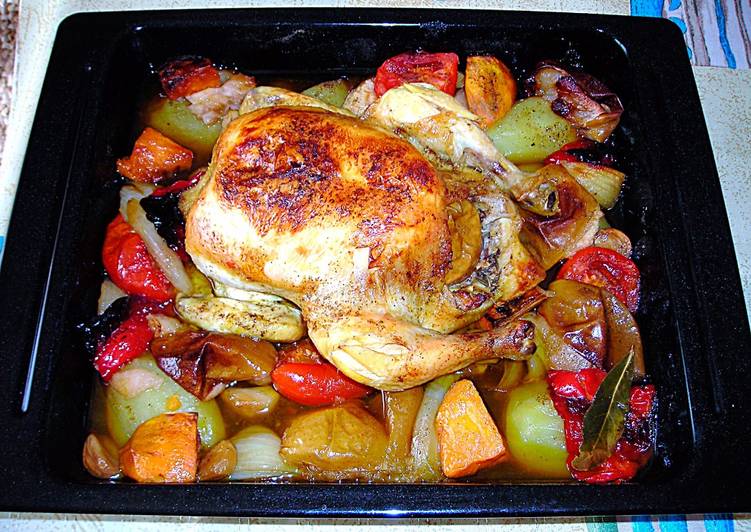 Pollo al horno con verdura variada Receta de "cocinar con ...