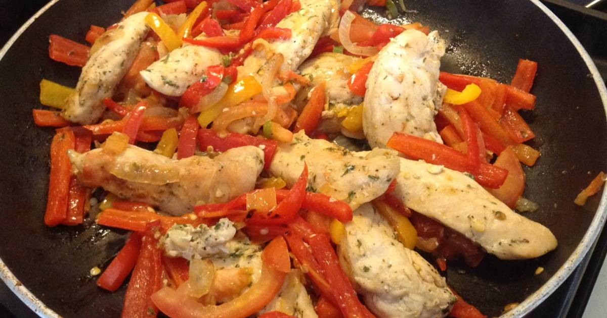 Fajitas de pollo con pimientos 56 recetas caseras Cookpad
