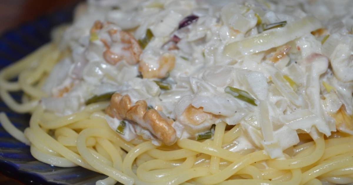 Espaguetis con crema de leche 55