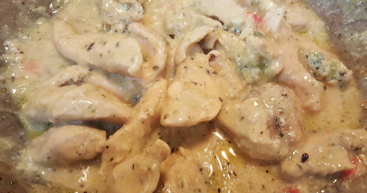 Pollo en salsa blanca 235 recetas caseras Cookpad