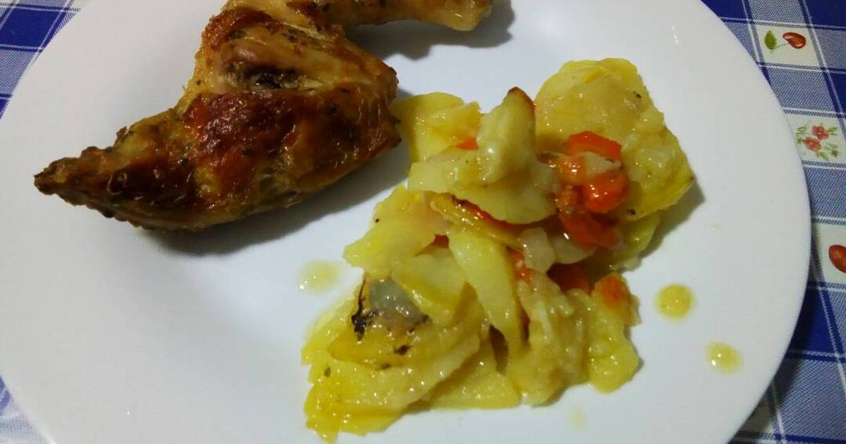 Zancos de pollo al horno con vino blanco Receta de paola18 - Cookpad