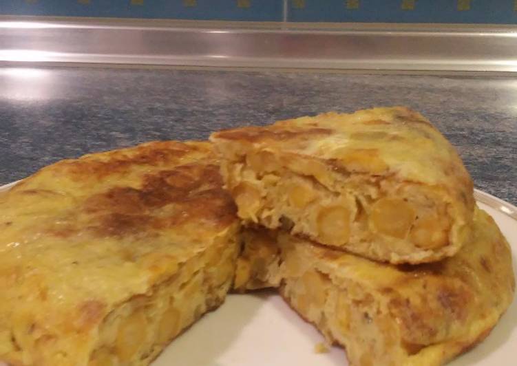 Tortilla de garbanzos Receta de mm😀 Cookpad