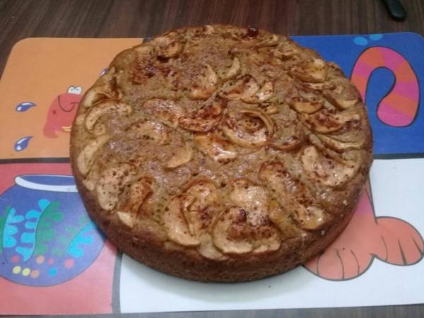 Pastel de manzanas con yogur