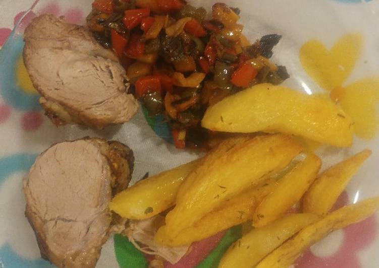 Solomillo De Cerdo Con Patatas Al Horno Receta Que Te Solomillo De Cerdo Con Patatas Al Horno Receta Que Te