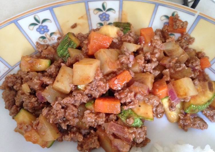 Carne molida con verduras Receta de Sibo Cap - Cookpad