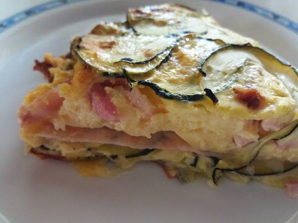 Pastel de calabacín en microondas