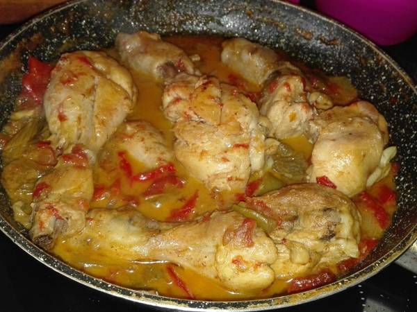 Muslos de pollo en salsa