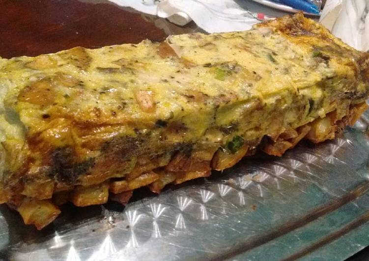 Tortilla de papa al horno Receta de yamy Cookpad