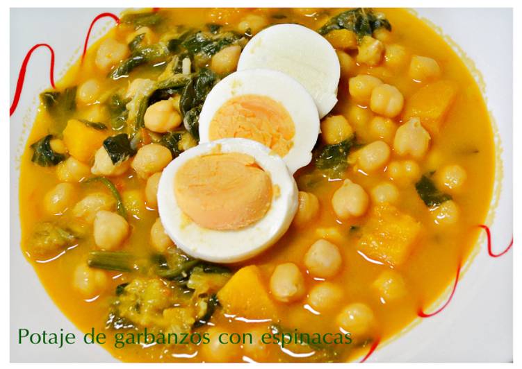 Potaje de garbanzos con espinacas. (Thermomix) Receta de PILAR Cookpad