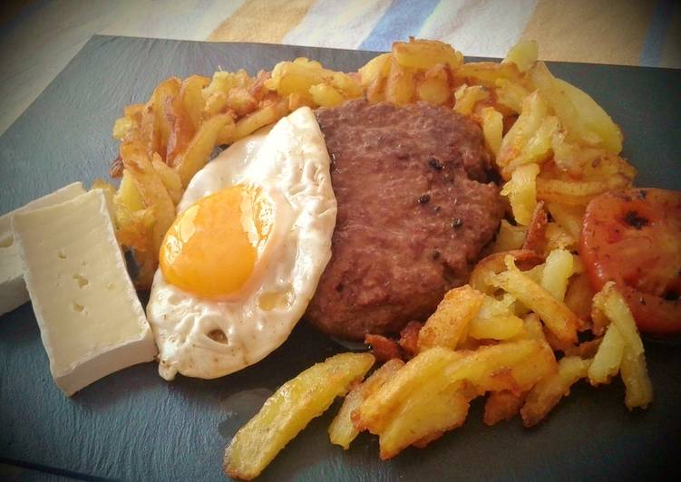 Hamburguesa con huevo y patatas fritas Receta de josevillalta Cookpad Hamburguesa con huevo y patatas fritas Receta de josevillalta Cookpad