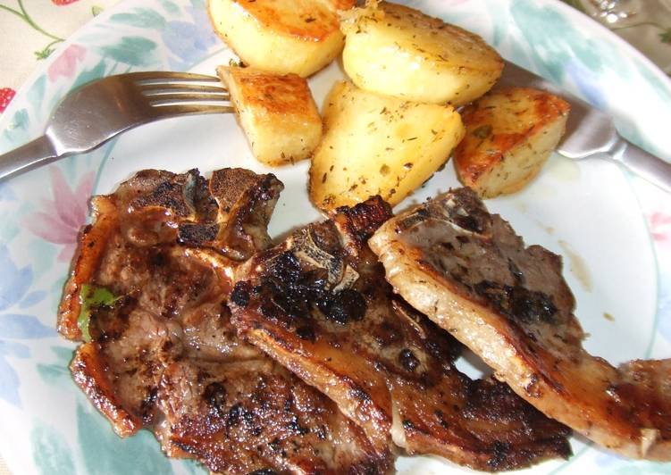 Chuletas De Cerdo Maceradas A La Parrilla Receta De Cuqui Cookpad