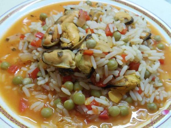 Arroz con mejillones