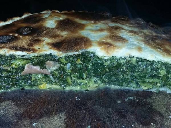 Pascualina de acelga y jamón crudo
