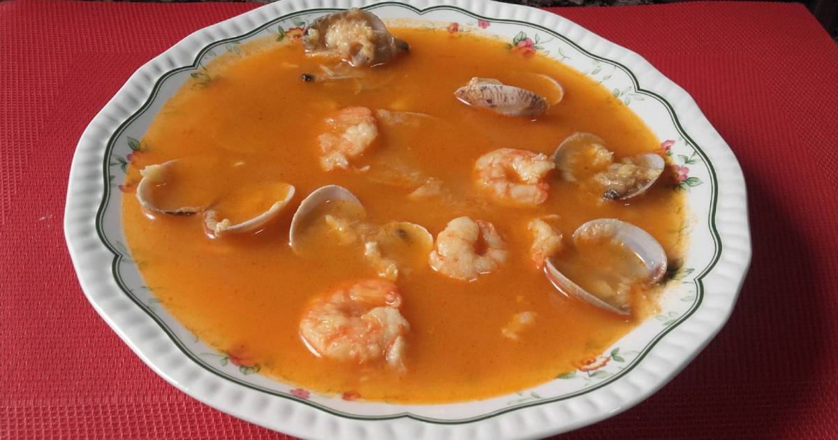 Sopa de marisco 235 recetas caseras Cookpad Sopa de marisco 235 recetas caseras Cookpad