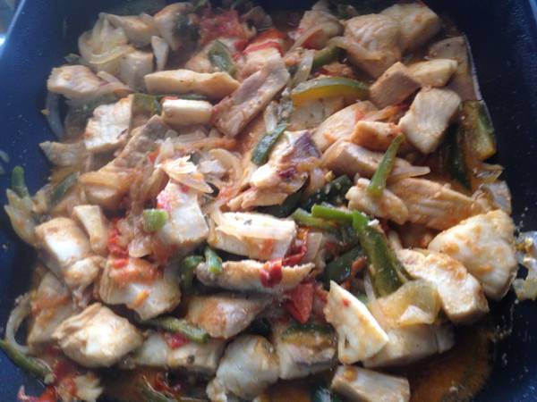 Filete de pescado a la mexicana
