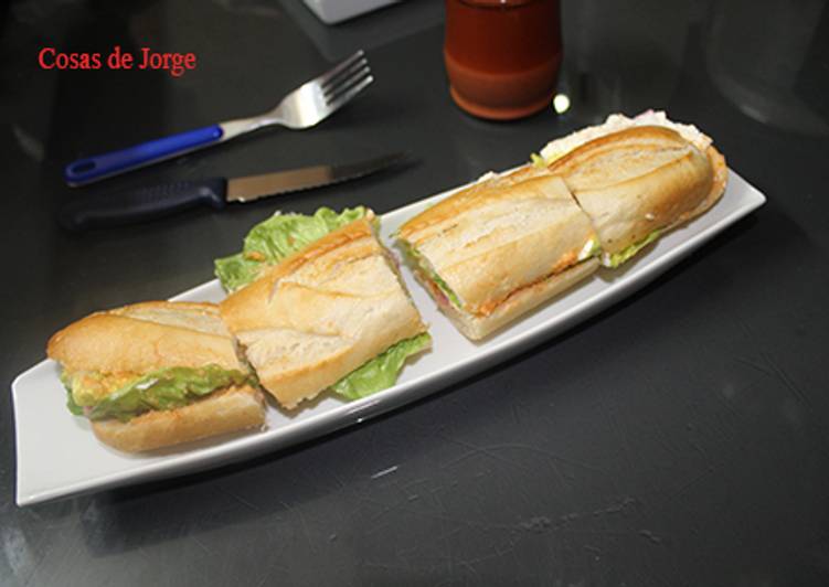 Bocadillo de queso fresco con lechuga Receta de jorbasmar ...