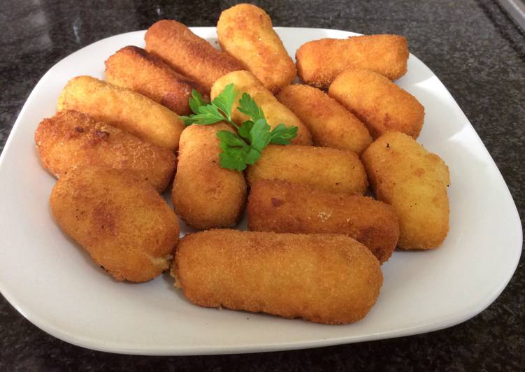 Croquetas caseras de pollo y jamón AMC Receta de julianrufete Cookpad
