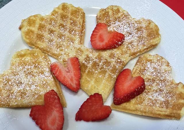 Waffles De San Valentín Receta De Mranz Cookpad