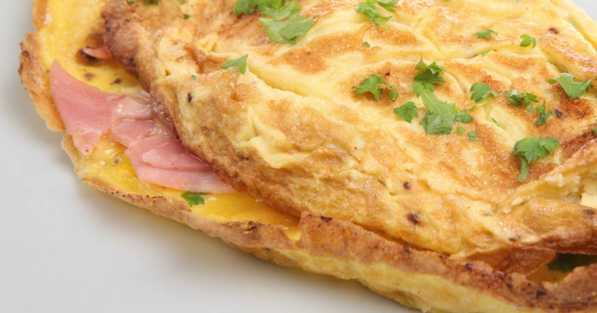 Omelette con jamón y queso rápido Receta de Florciita
