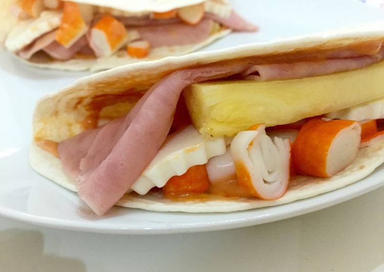 Sándwich en pan de fajita con pavo un poco picante Receta de Cupcake