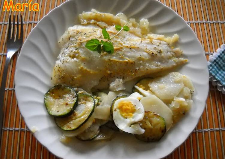 Merluza a la mostaza