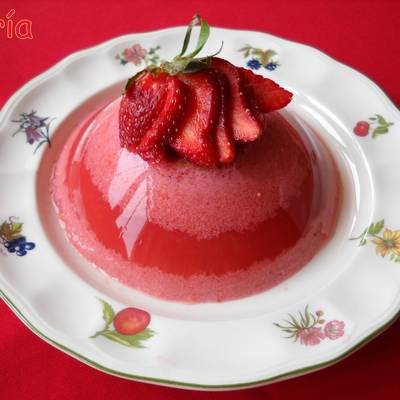 flan de fresa