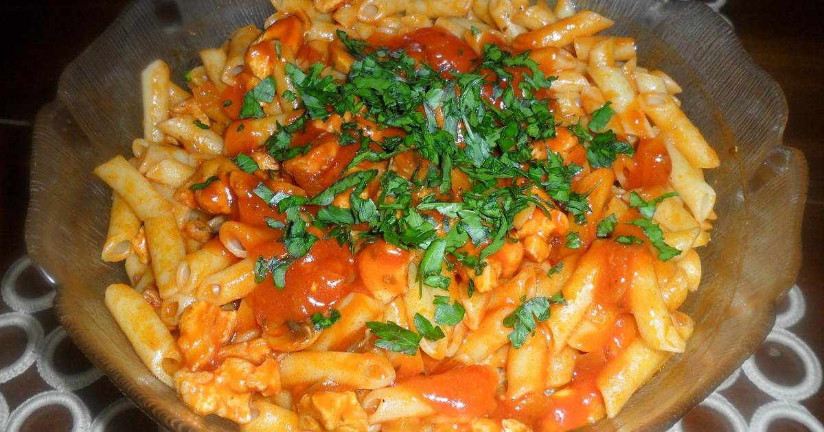 Pasta con tomate y champiñones - 83 recetas caseras - Cookpad