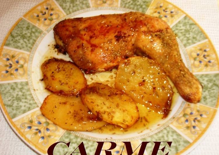 Pollo asado con patatas Receta de carme castillo - Cookpad Pollo asado con patatas Receta de carme castillo - Cookpad