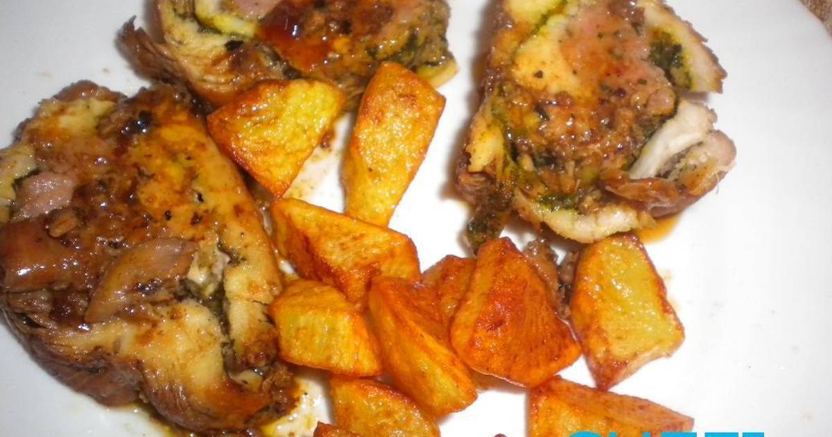 Pechuga de pollo rellena de chorizo blanco Receta de Chefi Martinez