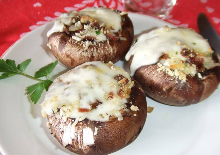 Champiñones Portobelo rellenos con queso de cabra Receta de Cuqui Cookpad