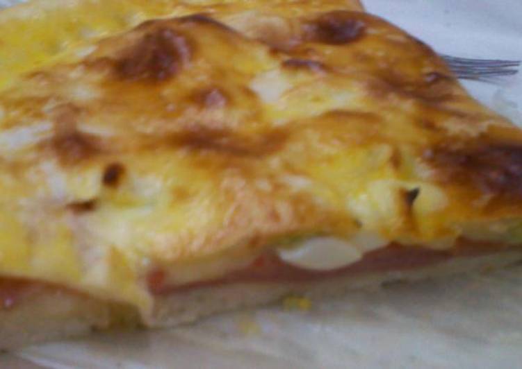 Tarta de queso crema y cebolla