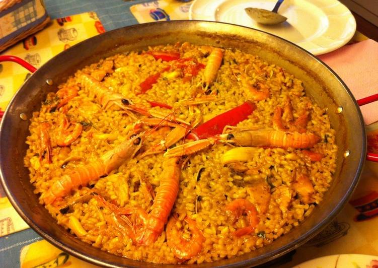 Paella Receta Gambas