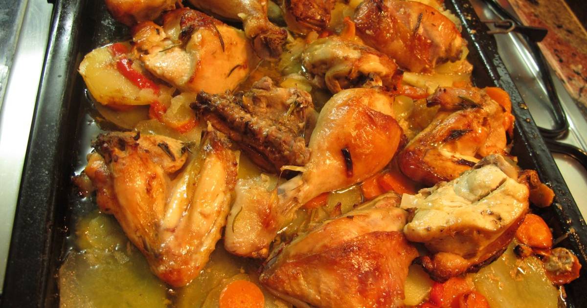 Pollo al horno con patata y zanahoria - 19 recetas caseras ...