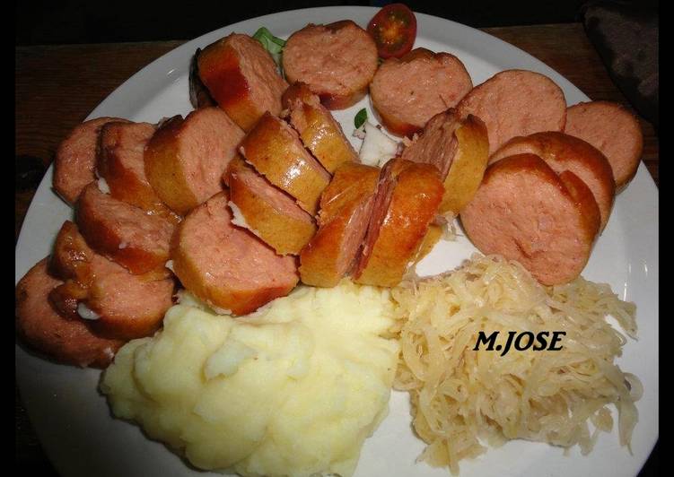 Salchichas alemanas con Chucrut Receta de M.Jose Cookpad