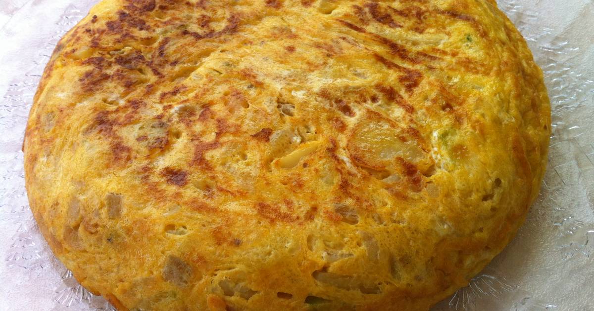 Tortilla con huevos de corral Receta de Marisa Marcos Ortega Cookpad