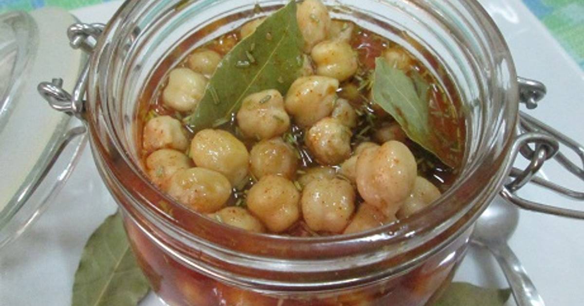 Garbanzos en oliva y condimentos Receta de Gabriela Diez Cookpad