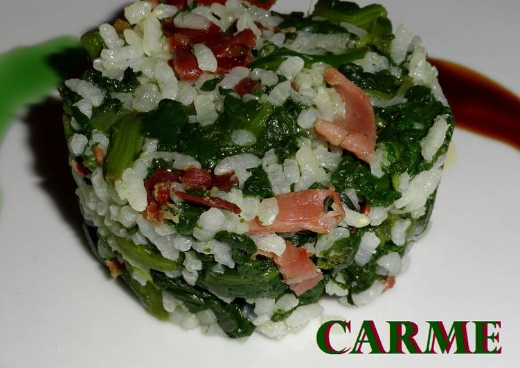 Timbal de acelgas con arroz y jamón Receta de carme castillo Cookpad