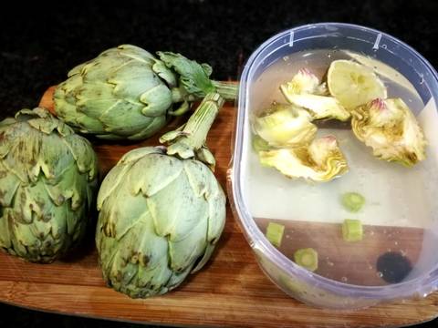 Foto del paso 2 de la receta Guiso de alcachofas con costillas de cerdo y patata ð¥