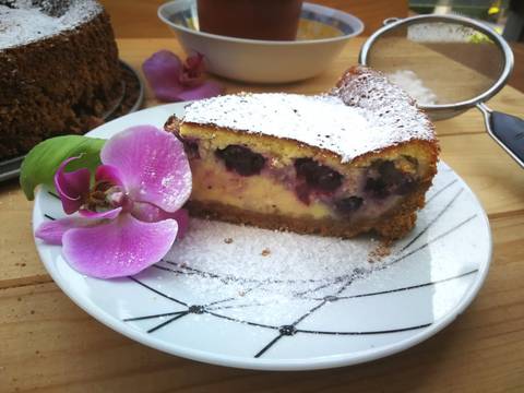 Foto del paso 8 de la receta Tarta de queso y arÃ¡ndanos con base de galletas