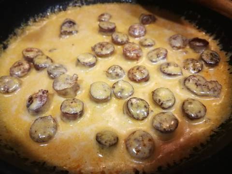 Foto del paso 3 de la receta Girasoles con relleno de espinaca y albahaca en salsa con chisto