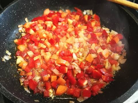 Foto del paso 4 de la receta Macarrones con calabacin y chorizo