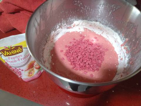 Foto del paso 7 de la receta Red Velvet muffins de chocolate rosa