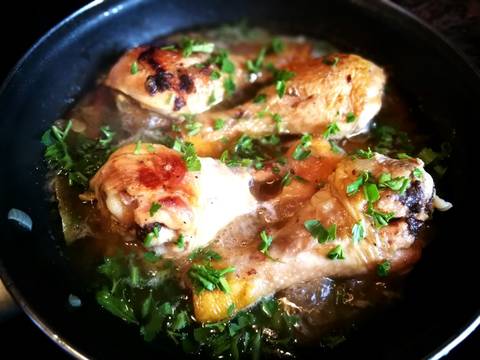 Foto del paso 3 de la receta Jamo citos de pollo en salsa con patata frita